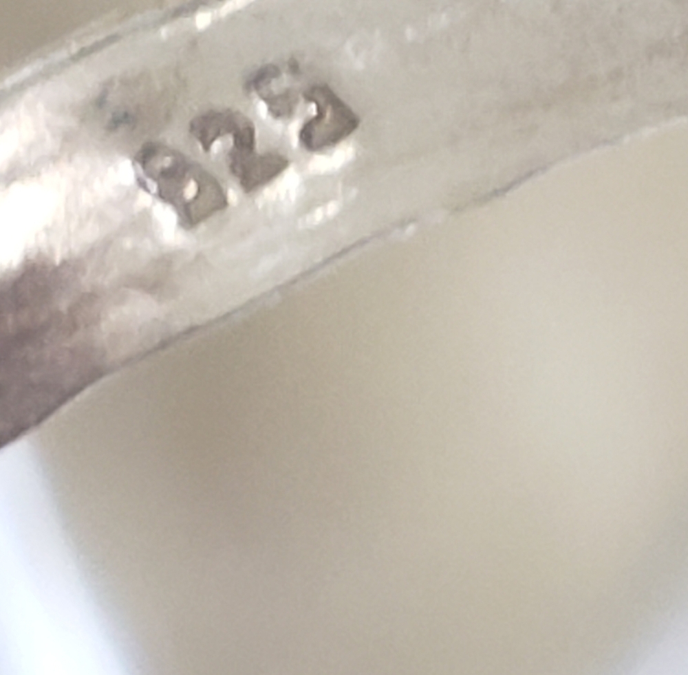 Angelite Gemstone Adjustable 925 Stamped Silver Bracelet, New, Grey Blue, Handmd - Picture 9 of 13